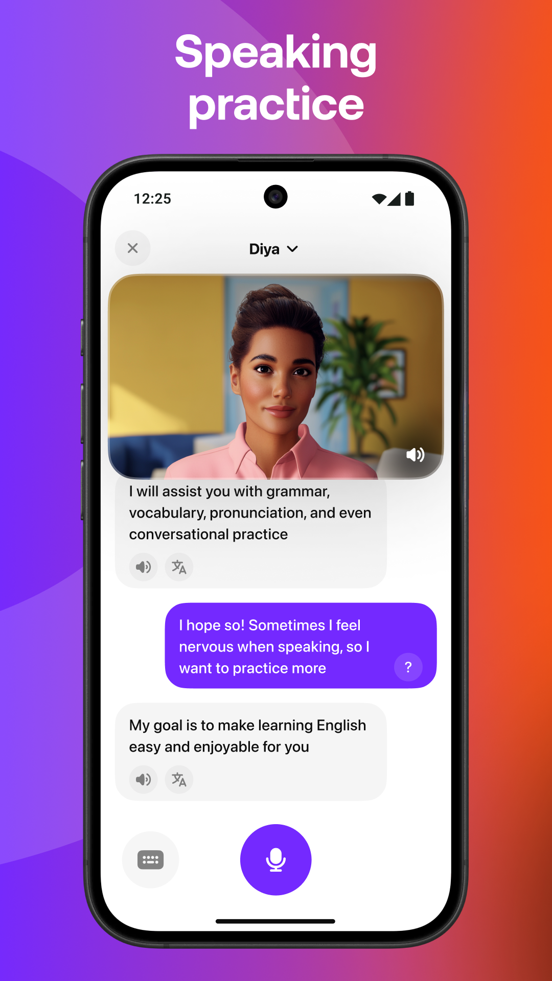 Praktika AI app screenshot